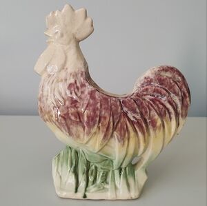 Vintage McCoy Pottery Rooster Flower Vase Planter 1950s Americana Farm Rustic